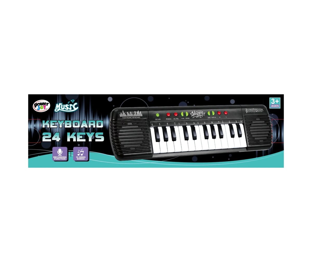 6291061146804_0eb0108f-af12-4d47-a3a9-85954062b4b7 Power Joy Music Keyboard 24Keys W/Mic