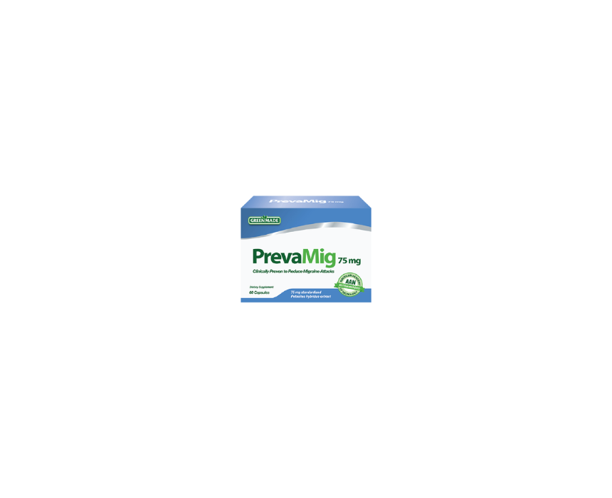 638 PrevaMig 75mg 60 Capsules - Image 1
