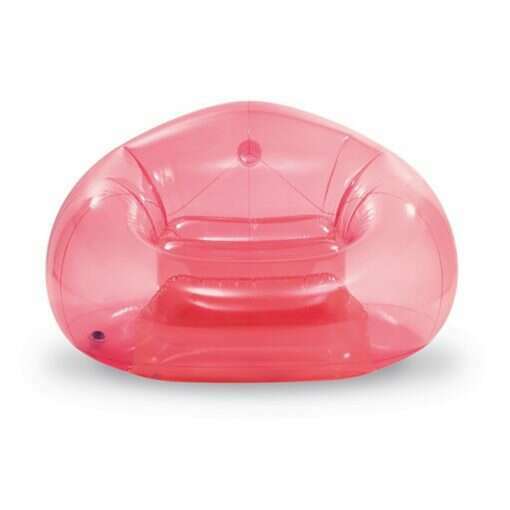 Transparent/Pink Beanless Bag Chair