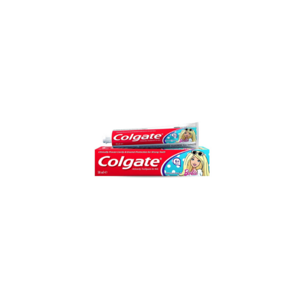 Kids Girls Fluoride 6+ Barbie Toothpaste Colgate