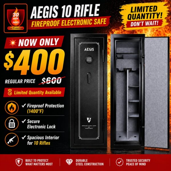 Aegis fireproof safe 10 Rifles