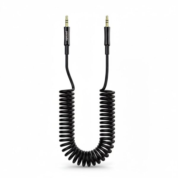 AUX 3.5 to 3.5 Coil Cable 1.2M - Black#PD-AUXCC-BK