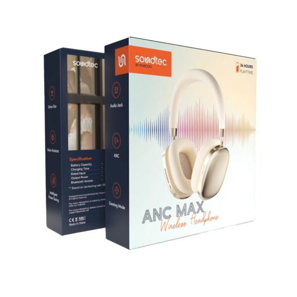 Soundtec Airpodmax Anc Headphone - Black #PD-STWLEP023-BK
