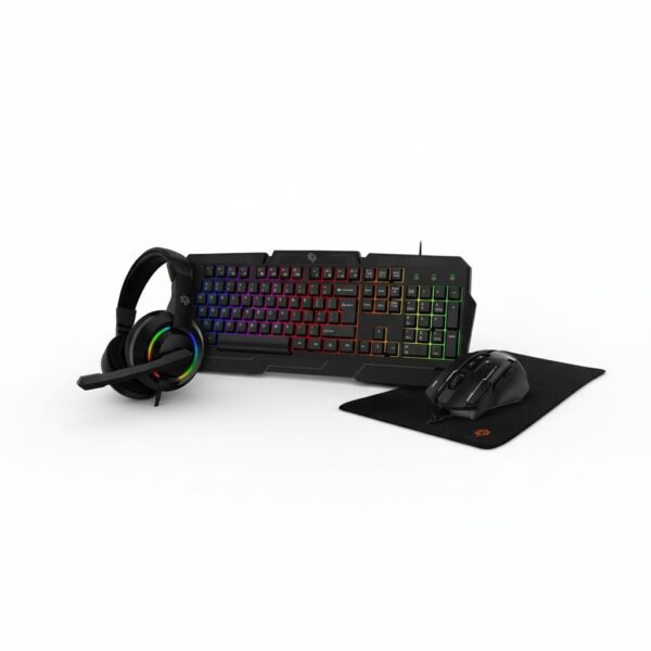 Gaming 4In1 Combo With Keyboard, Head Phone, Mouse And Mouse Pad - Black #PDX221