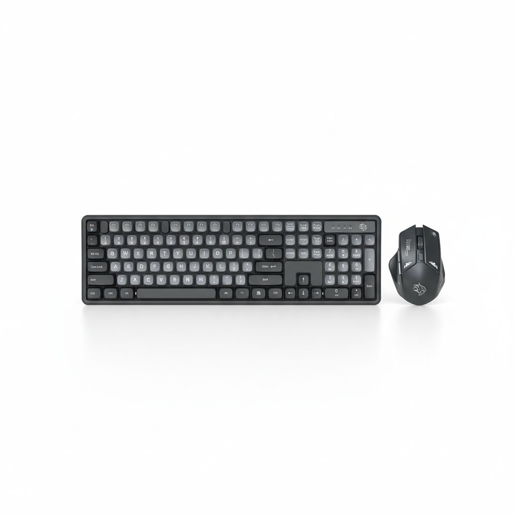 6849108444866-2 Gaming 2.4G And Bt Keboard With Mouse Dpi 1600 - Grey/A #PDX225-GYA