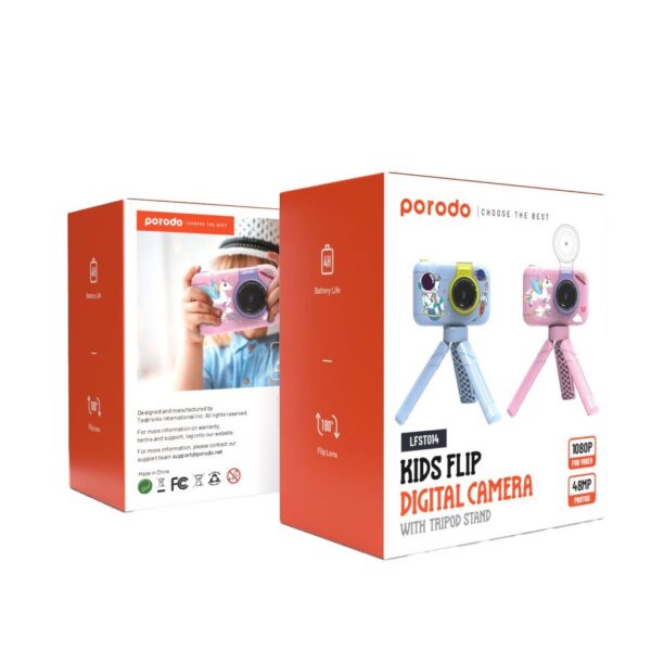 Lifestyle Kids Flip Camera with Tripod Stand 1000mAh - Pink #PD-LFST014-PK