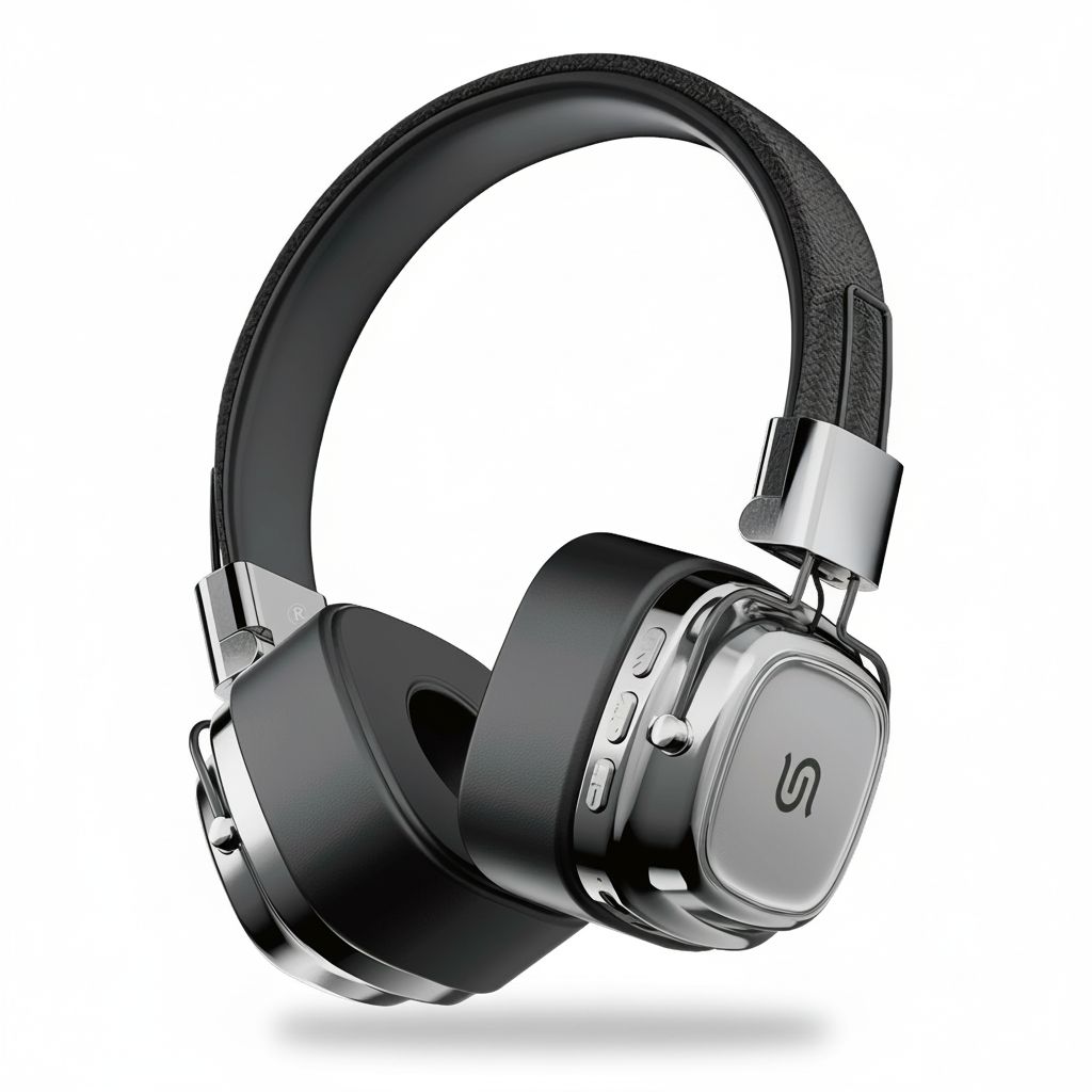 6849108447355-2 Soundtec Vintage Headphone - Black/Silver #PD-STWLEP037-BKSL