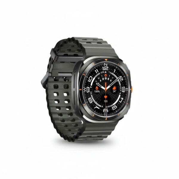 Amoled 1.43" Smart Watch Black Dial With 34Mm Orange Ocean Band - Black #PD-LFST011-BK