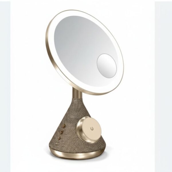 Lifestyle 15W Zoomed Mirror Magnetic Wireless Charger With Speaker & Adjusta #PD-LFST084-GD