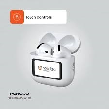 Soundtec Tws Anc+Enc Earphone With Touch Screen - White #PD-STWLEP040-WH