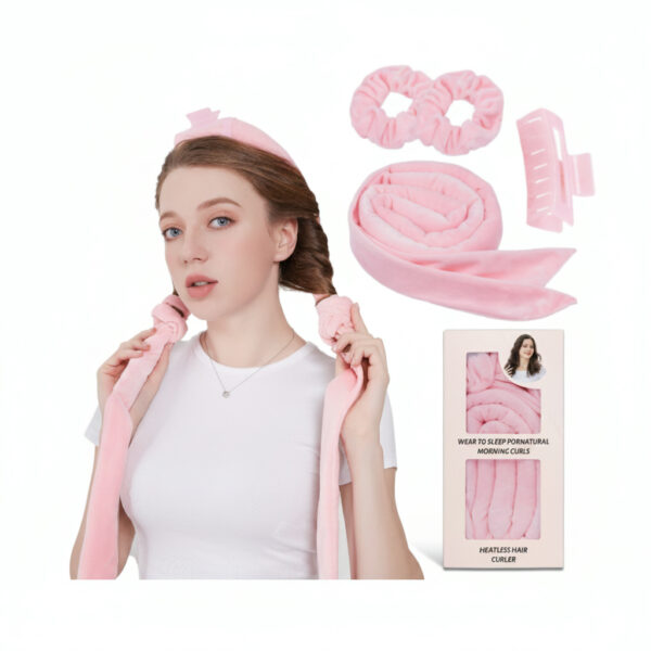 Ins Sleep Curling Iron/Suede Pink