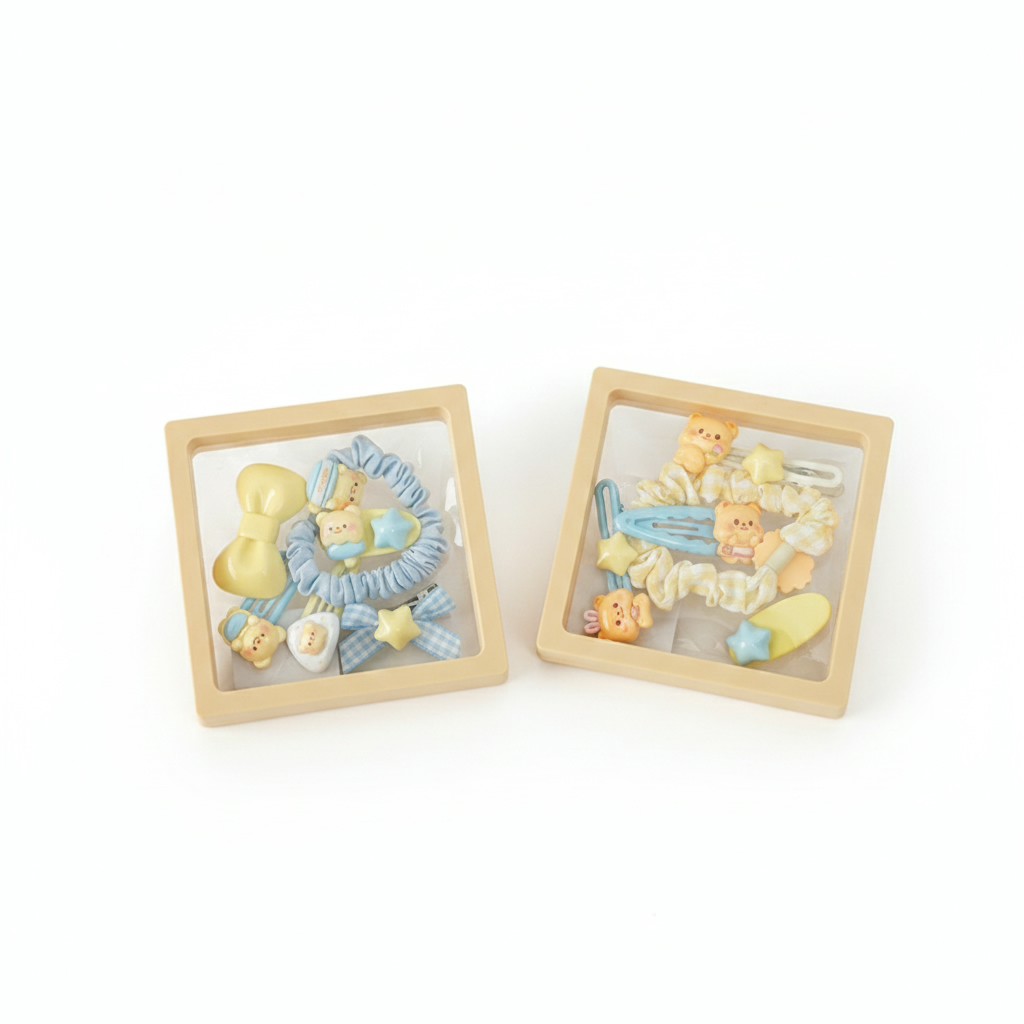 6926349319365 Cream Bear Series Hair Accessories Set/Mixed