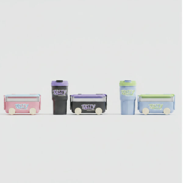 Bus Bento Box Set / Mixed 1100Ml + 550Ml