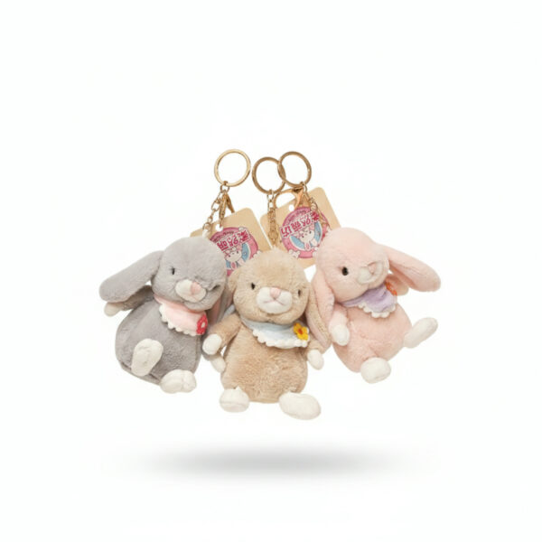 Scarf Rabbit Doll Pendant/Mixed 4-Inch
