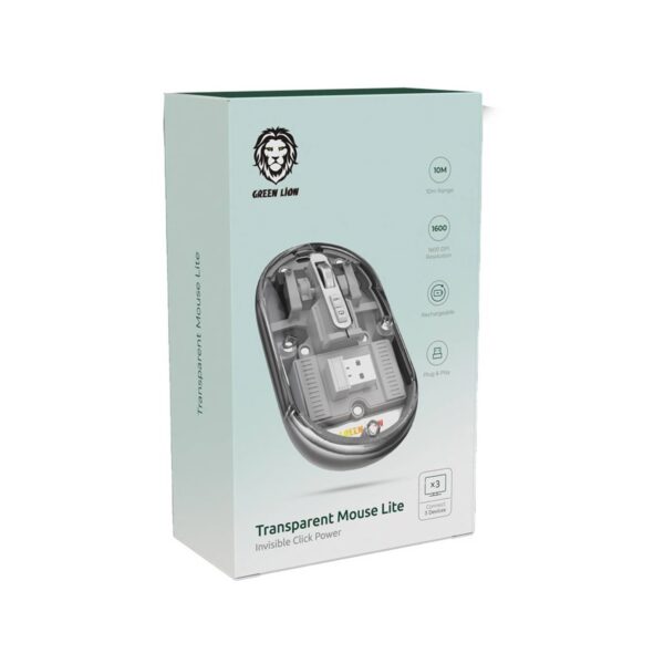 Transparent Mouse Lite Green #GNTRMSELITEGN