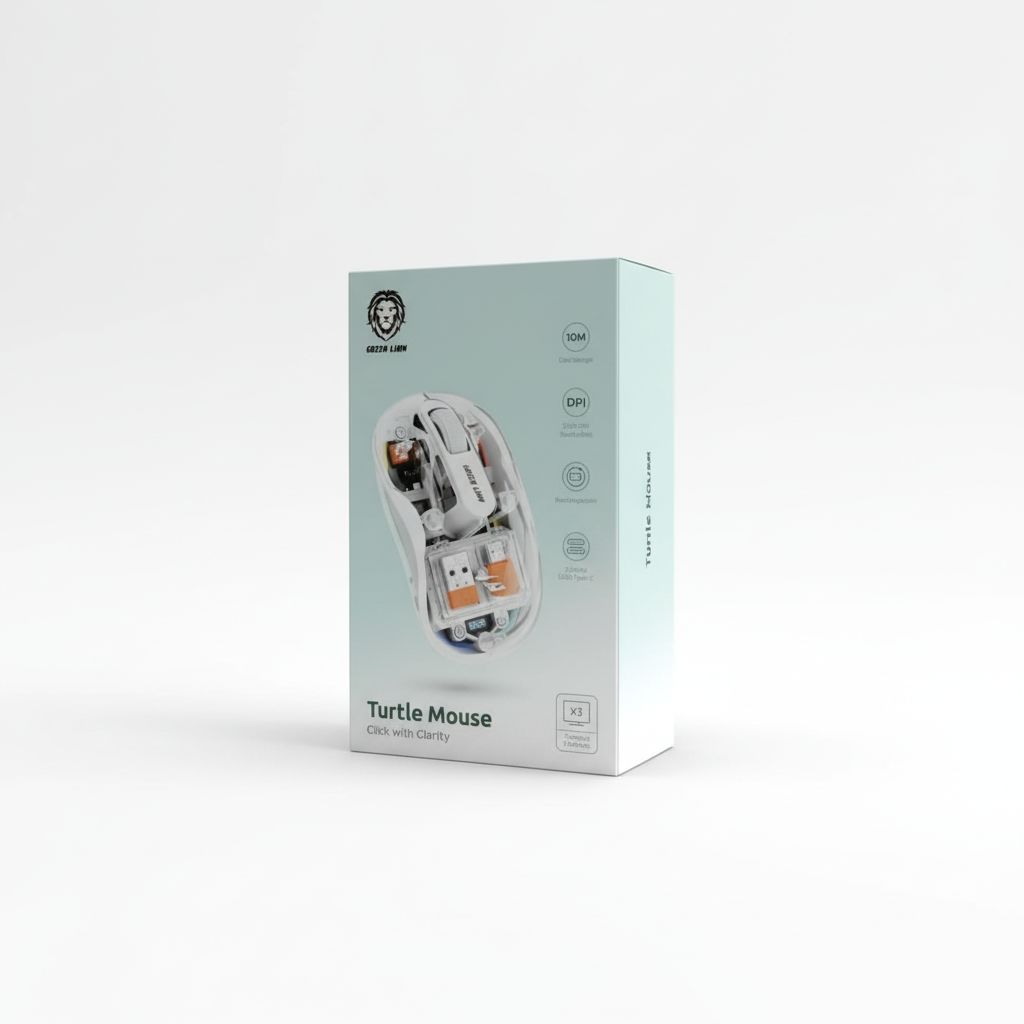 6935100185101-2 Wireless Turtle Mouse 2400DPI -White #GNTUMS2MSEWH