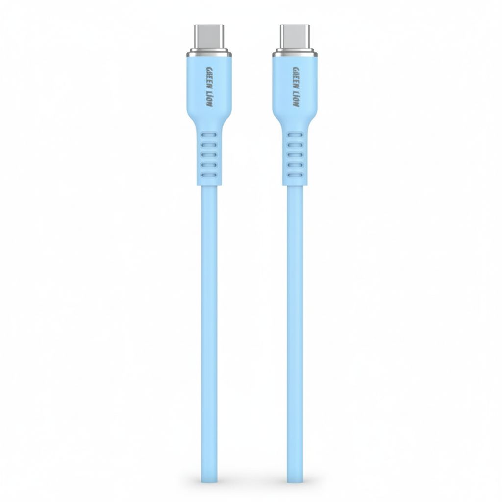 6935100187501-1 USB-C to USB-C Silicone Cable Blue #GNSILNTTCBL
