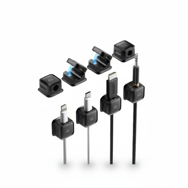 Magnetic Clip Cable Organizer 10 PCS Black #GNMCLIORAGBK