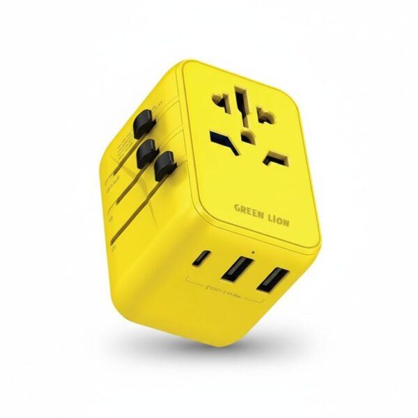 12W Universal Travel Adapter Yellow #GN12WUADYL