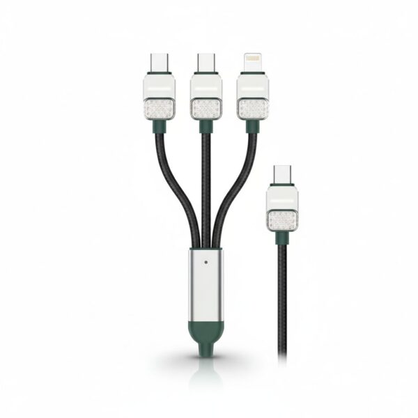 Electroplated Braided Cable Usb-A To Lightning Black #GNELUALG1BK