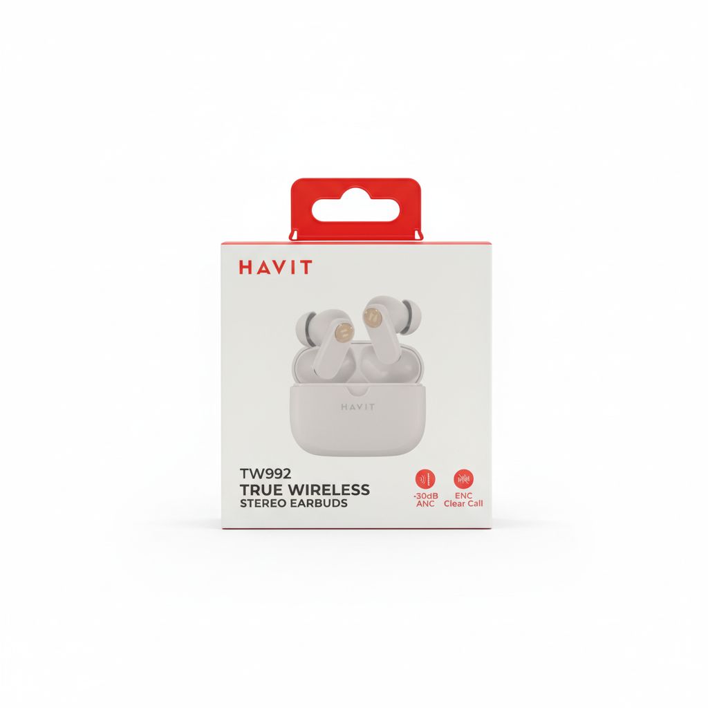 6939119050184-13 Wireless Earbuds BT Noise Reduction Gray #TW992