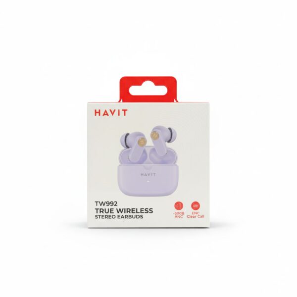 Wireless Earbuds BT Noise Reduction Purple #TW992