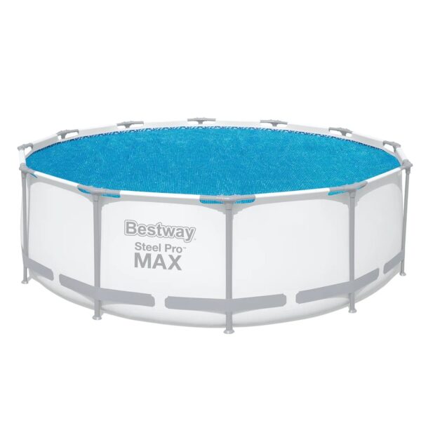 PE solar pool cover Ø 356 cm, blue, round