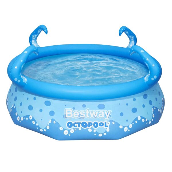 Fast Set™ OctoPool with integrated water sprinklers Ø 274 x 76 cm, blue with pattern, round