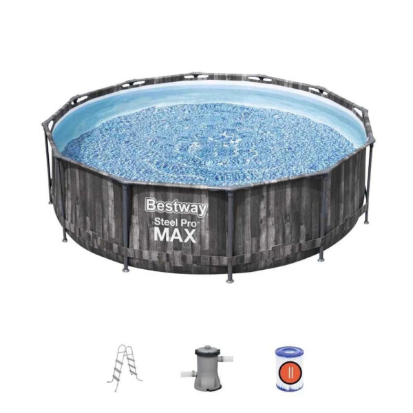 Poolset Steelpro Max Black 366X100cm