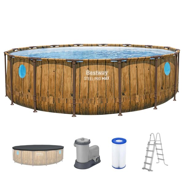 Power Steel Swim Vista Round Pool Set 4.88m x 1.22m