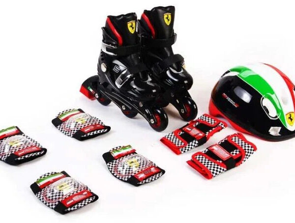 Ferrari Kids Skate Combo Set – Black 33-36
