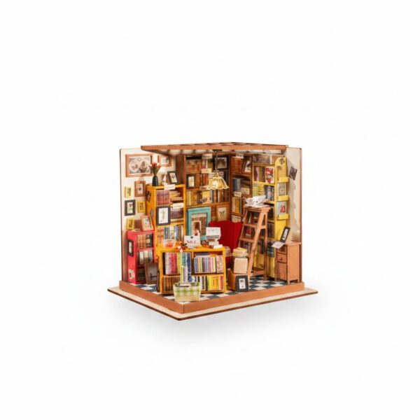 DIY Miniature House Kit - Sam's Study 135 X 225 X 190 mm 221PCS #DG102