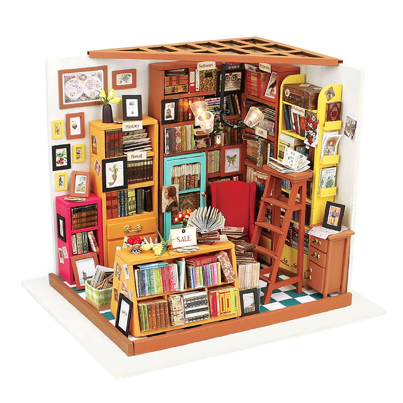 6946785108712 Diy Miniature House Kit Sam'S Study 221 Pcs#Dg102
