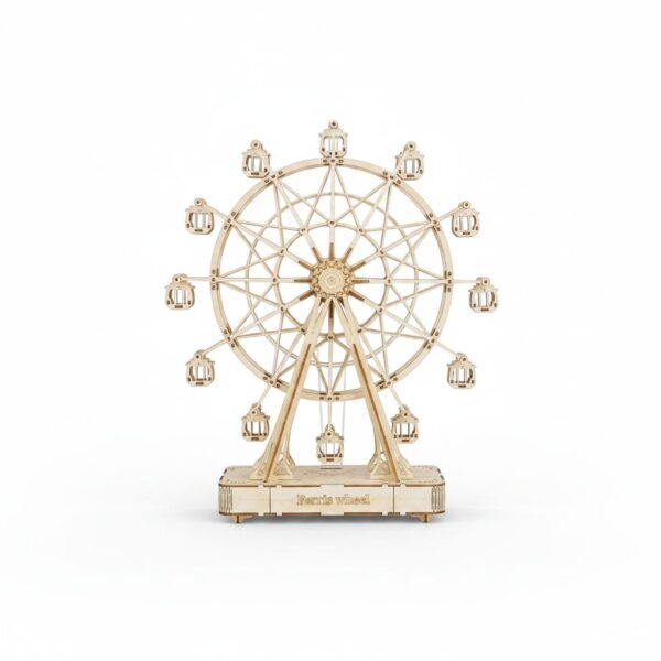 3D Wooden Puzzle - DIY Music Box Ferris Wheel 180 x 136 x 169 mm 232pcs #TGN01