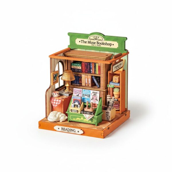 Diy Miniature House The Muse Bookshop 68 Pcs#Ds040