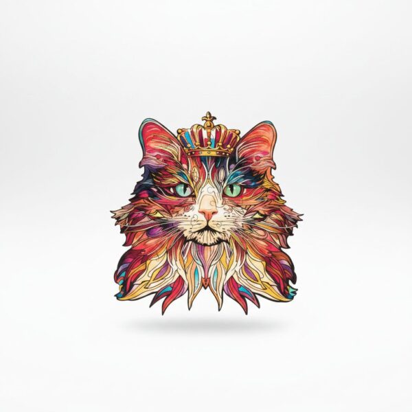 3D Wooden Puzzle - Cat King 280 x 316 mm 200PCS #TA002