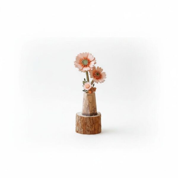 3D Wooden Puzzle - Light Orange Gerbera #TW111