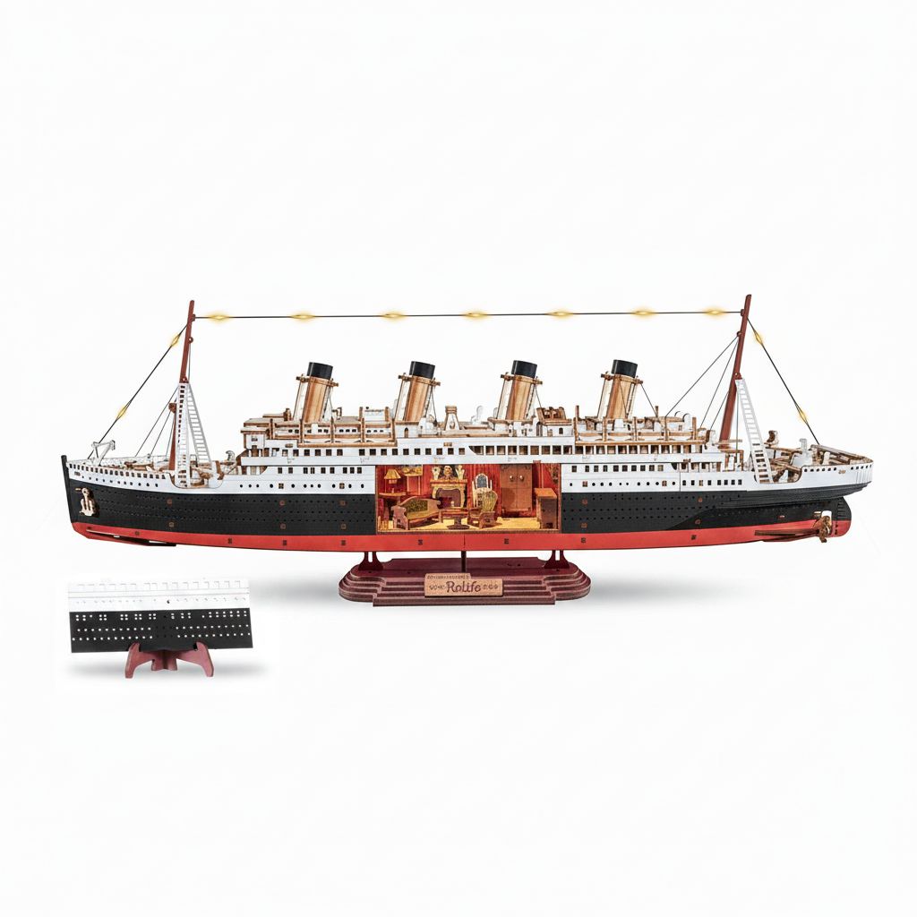 6946785125504 3D Wooden Puzzle - Eternal Atlantic Voyager 433PCS #TGL02