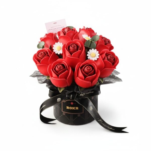 3D Wooden Puzzle - Red Rose Bouquet #AF02J