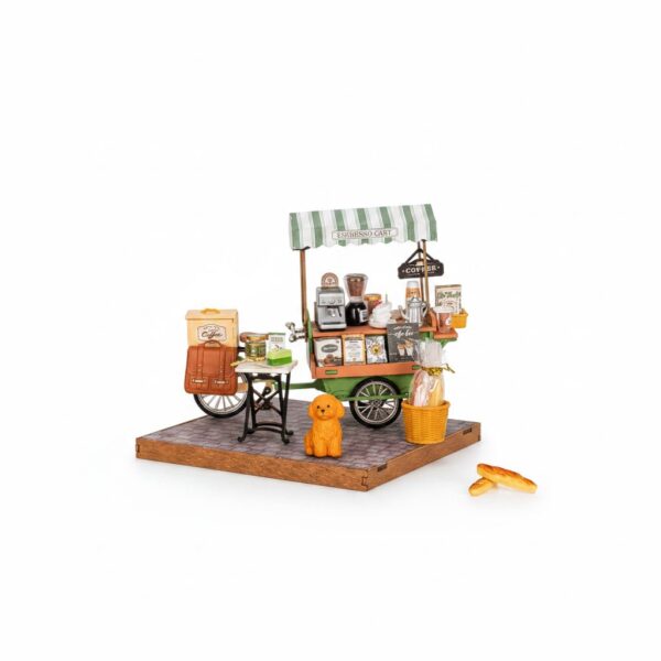 DIY Miniature House Kit - Aromatic Coffee Cart DIY 162 pcs #DG182