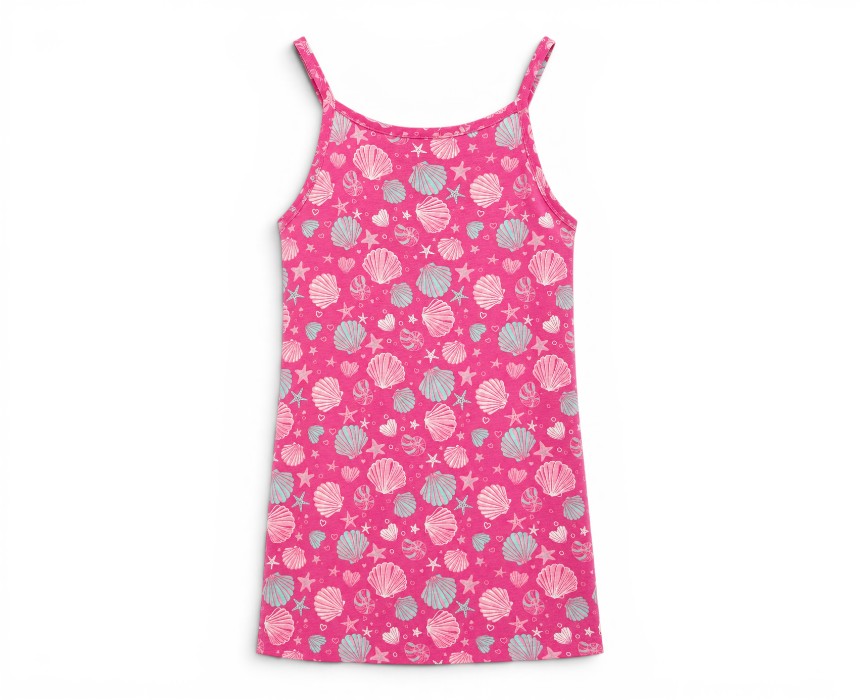 6C6057E8-5ED0-40A1-BCBE-944EE07AA2A2 Kiki and Koko Seashell Print Summer Dress - Image 1