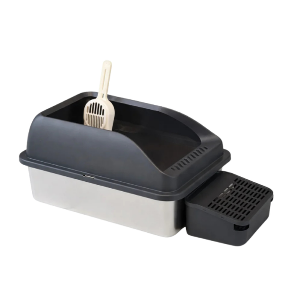 Semi Closed Stainless Cat Litter Box