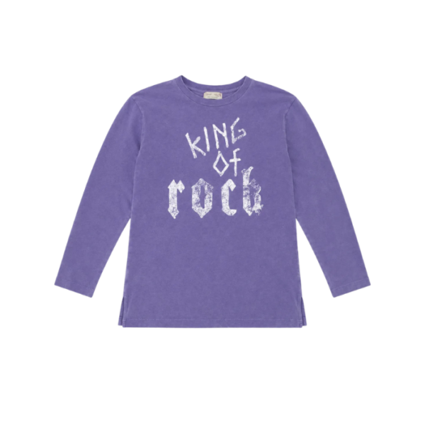 Zara Girls Purple king Of Rock Long Sleeve Blouse