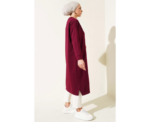 Wide Fit Burgundy Long Basic Tunic - Image 