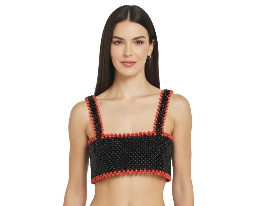 7 The Beaded Black Bralette - Image 1
