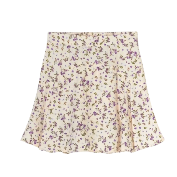 Lavender Blooms Mini Skirt
