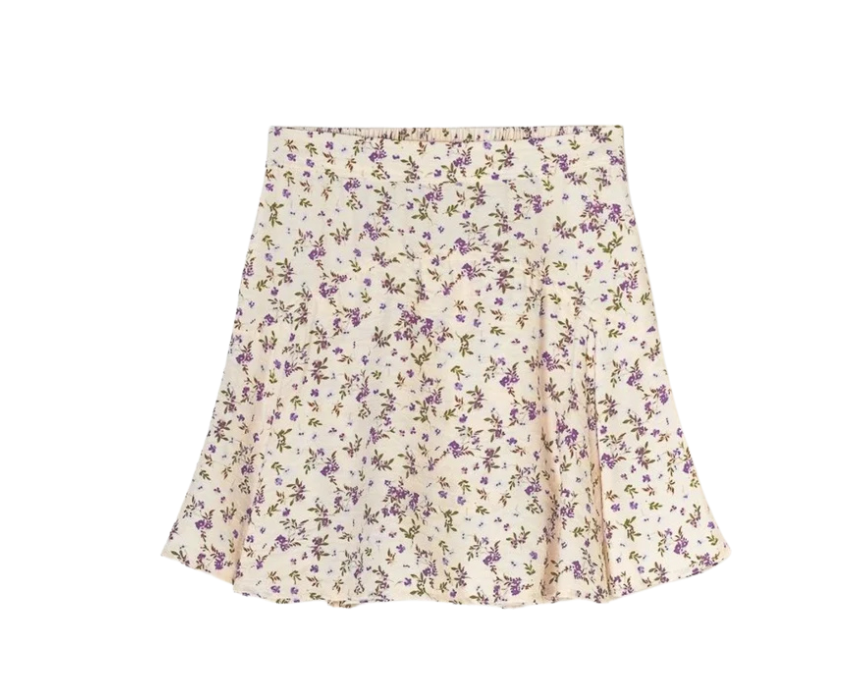 7 Lavender Blooms Mini Skirt - Image 1