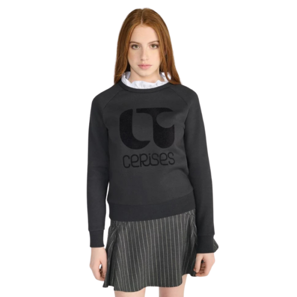 Black Sweat With Removable Collar