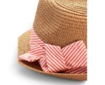 Pink Bow Straw Hat for Kids - Image 