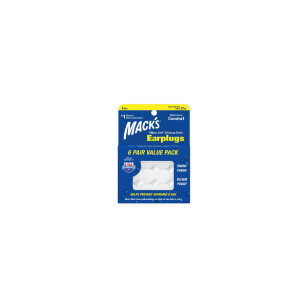 Mack’s Multi-Purpose Silicone Ear Plugs (22 dB) 6 Pairs